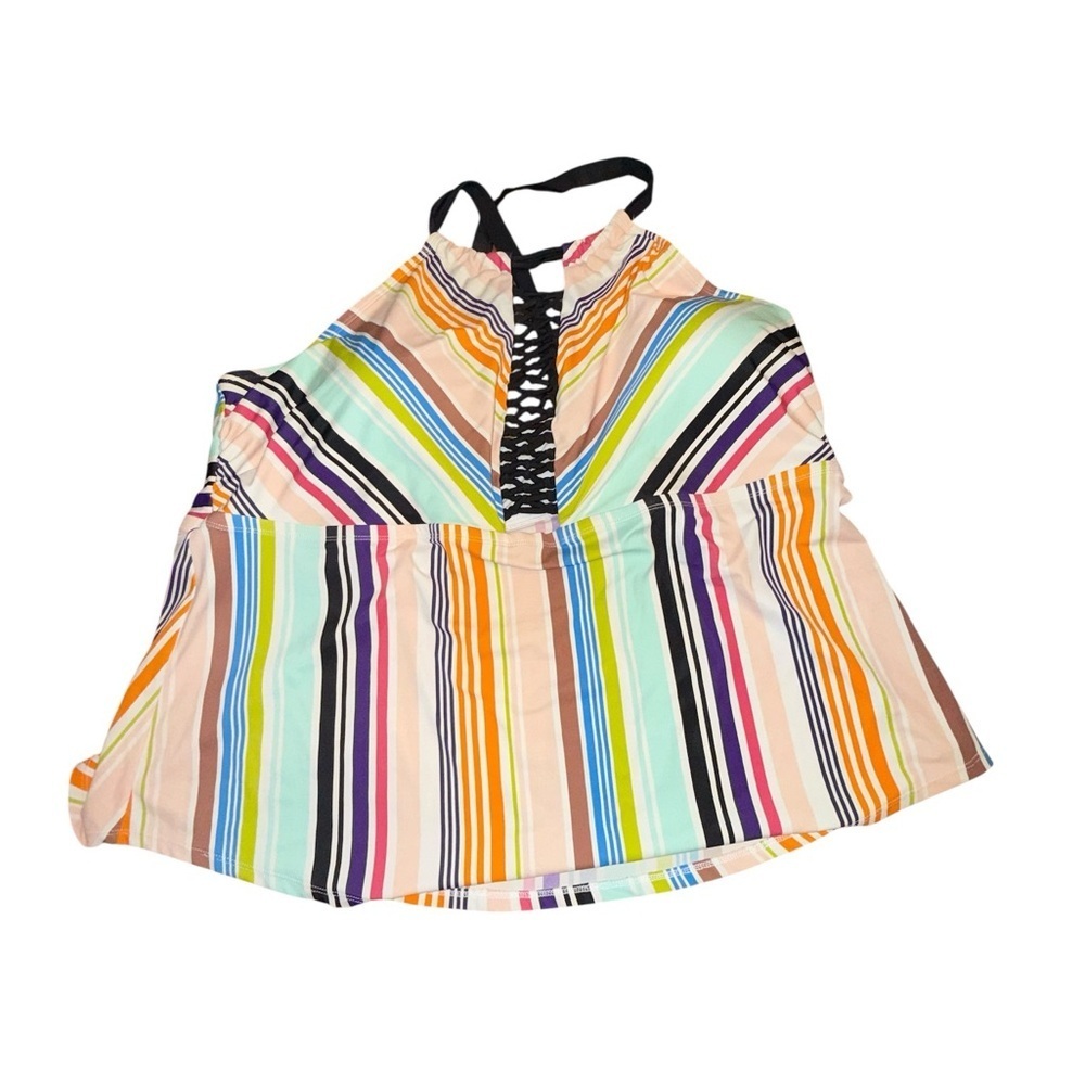 Terra & Sky Multicolor Striped Swim Top - Picture 2 of 5